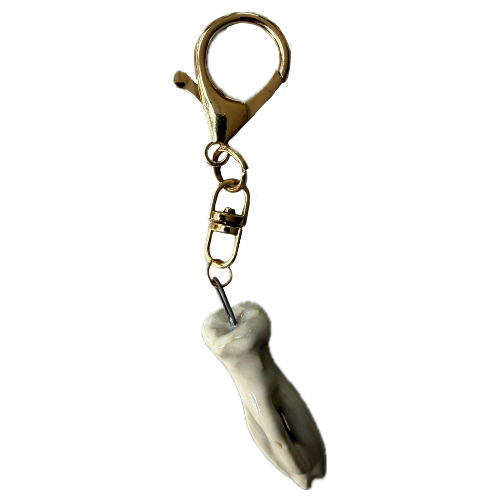 Tooth Bag Charm Gold