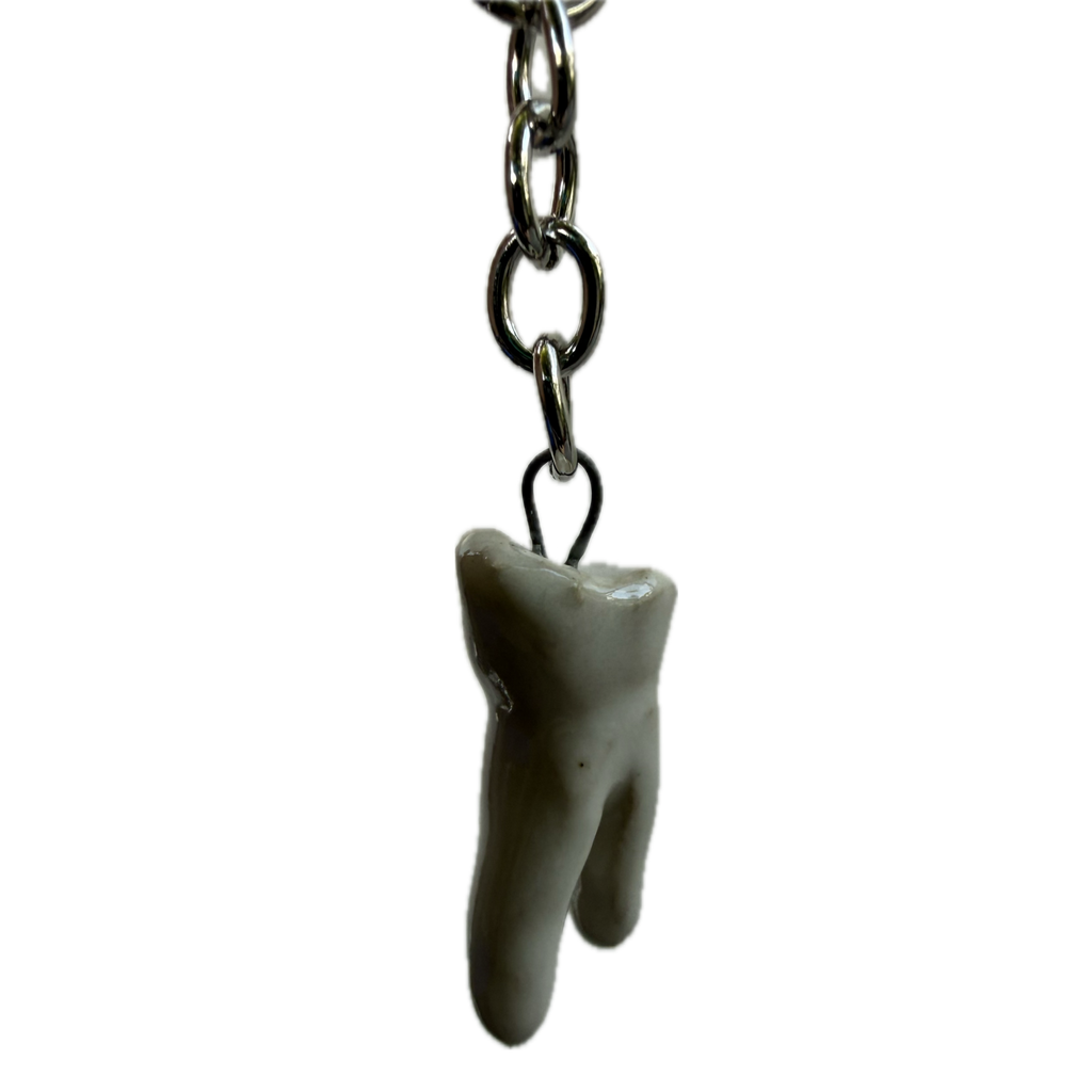 Tooth Bag Charm Silver